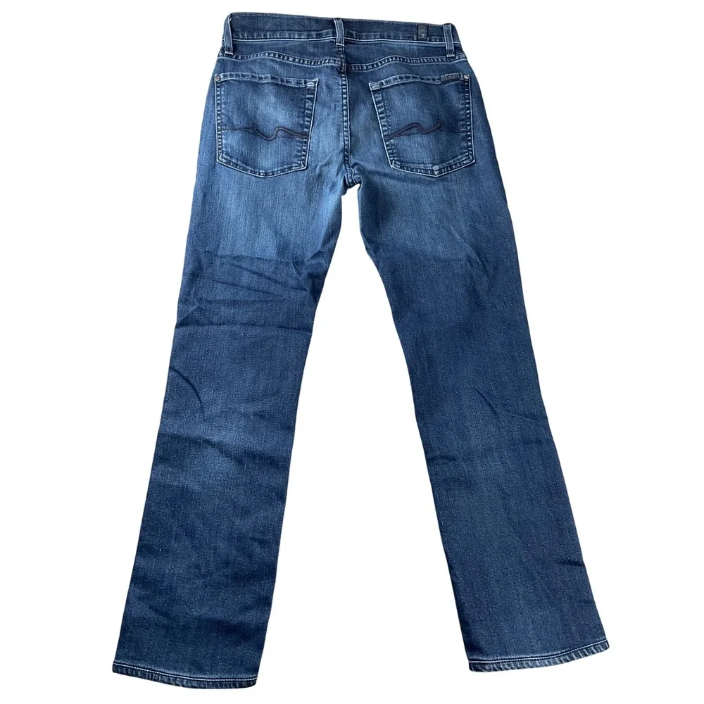 7 For All Mankind Slimmy Jeans Mens 31 Dark Blue Slim Fit Stretch Denim Pants